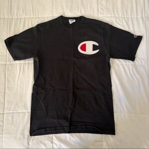 Champion Black T-Shirt with Logo